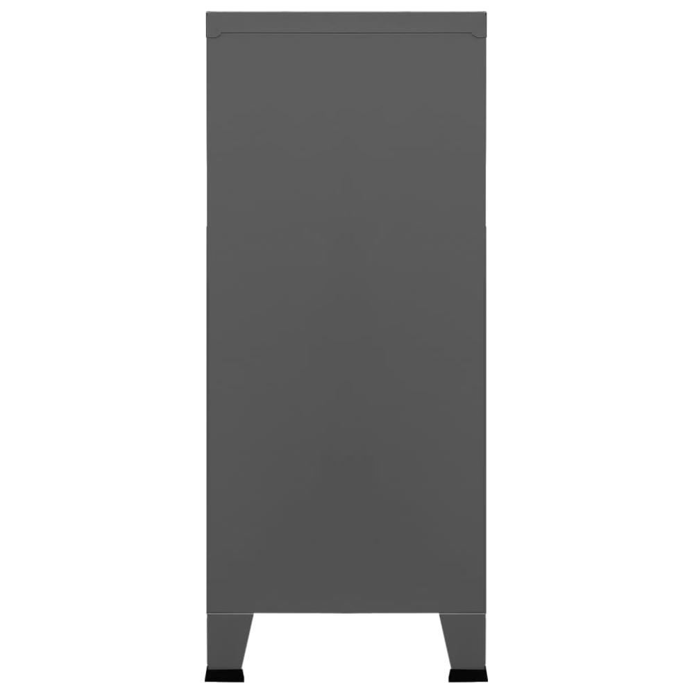 vidaXL Industrial Filing Cabinet Anthracite 35.4"x15.7"x39.4" Steel. Picture 5