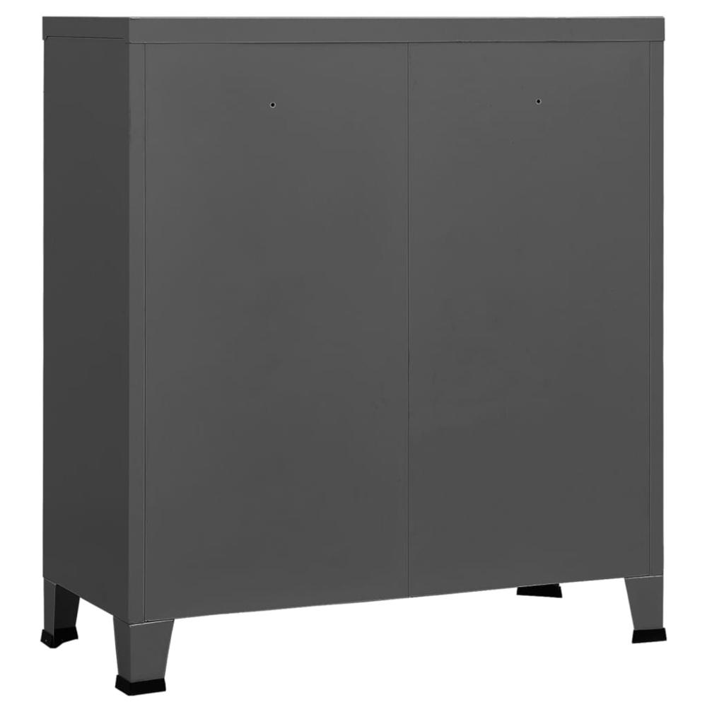 vidaXL Industrial Filing Cabinet Anthracite 35.4"x15.7"x39.4" Steel. Picture 6