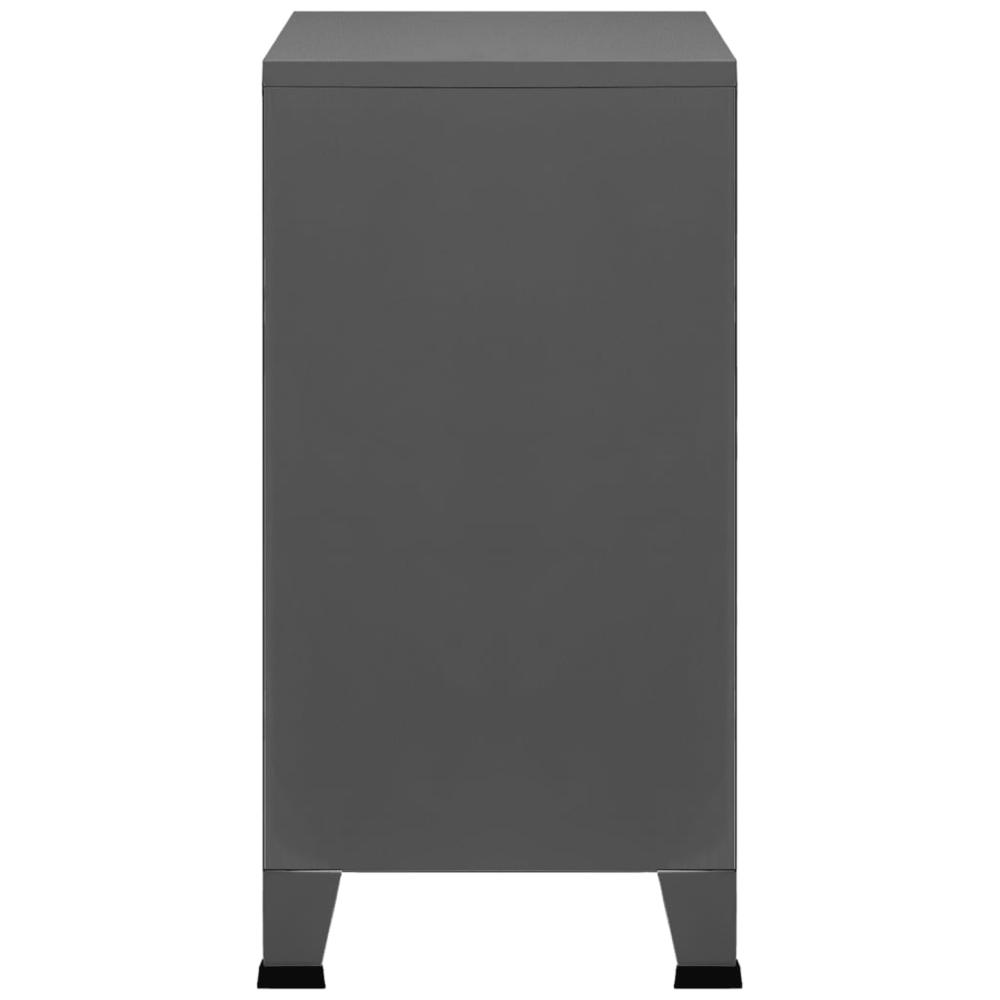 vidaXL Industrial Filing Cabinet Anthracite 29.5"x15.7"x31.5" Steel. Picture 5