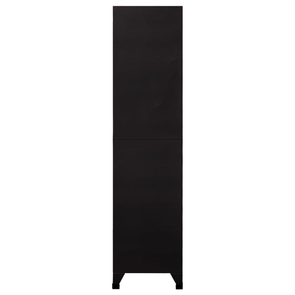 Locker Cabinet Black 35.4"x17.7"x70.9" Steel. Picture 3