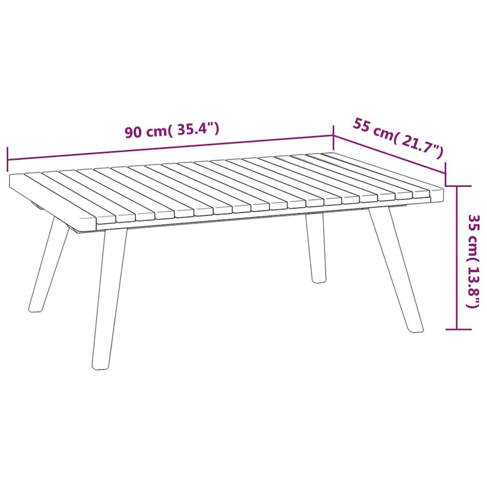 vidaXL 5 Piece Patio Lounge Set with Cushions Solid Acacia Wood, 3087011. Picture 8