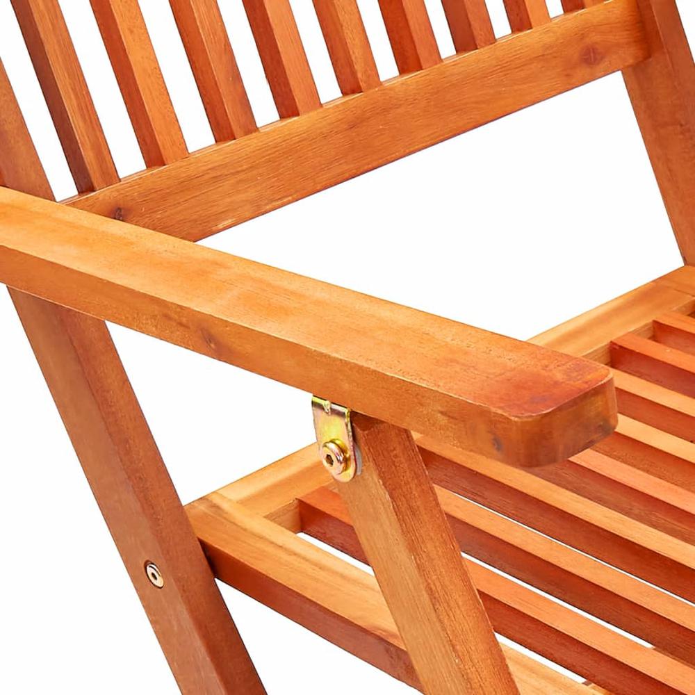 vidaXL Folding Patio Chairs 6 pcs Solid Eucalyptus Wood. Picture 7