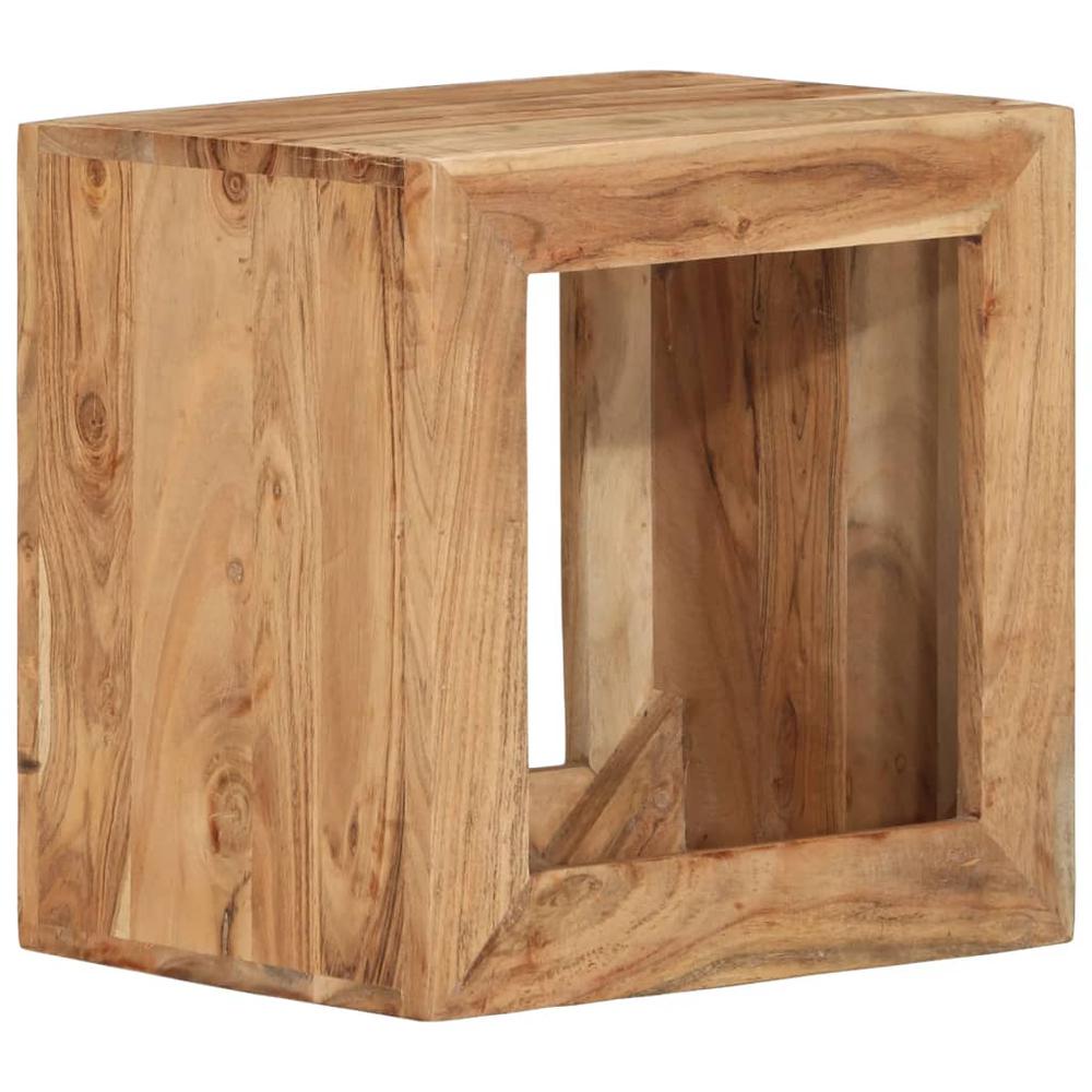 Stool 15.7"x11.8"x15.7" Solid Wood Acacia. Picture 10