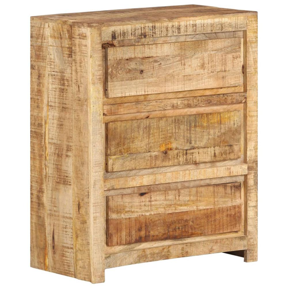 vidaXL Drawer Cabinet 23.6"x13"x29.5" Solid Wood Mango. Picture 9