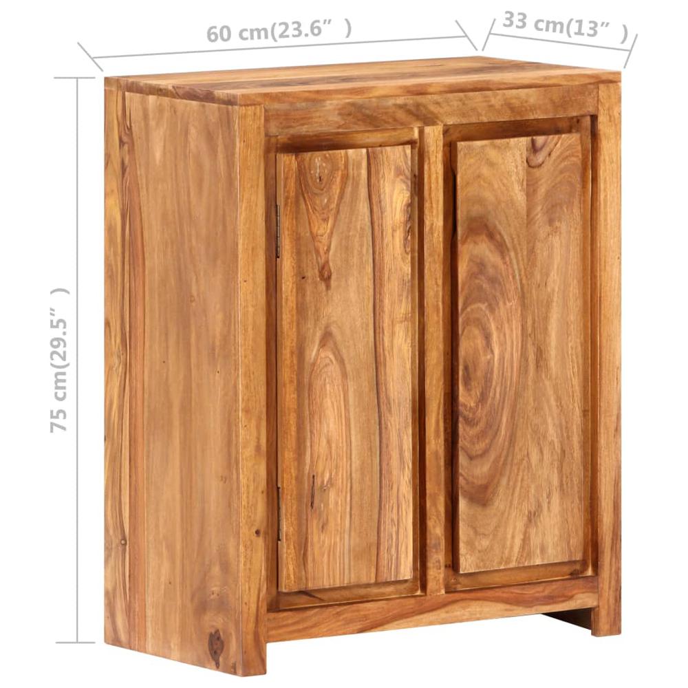 vidaXL Sideboard 23.6"x13"x29.5" Solid Wood Acacia. Picture 8