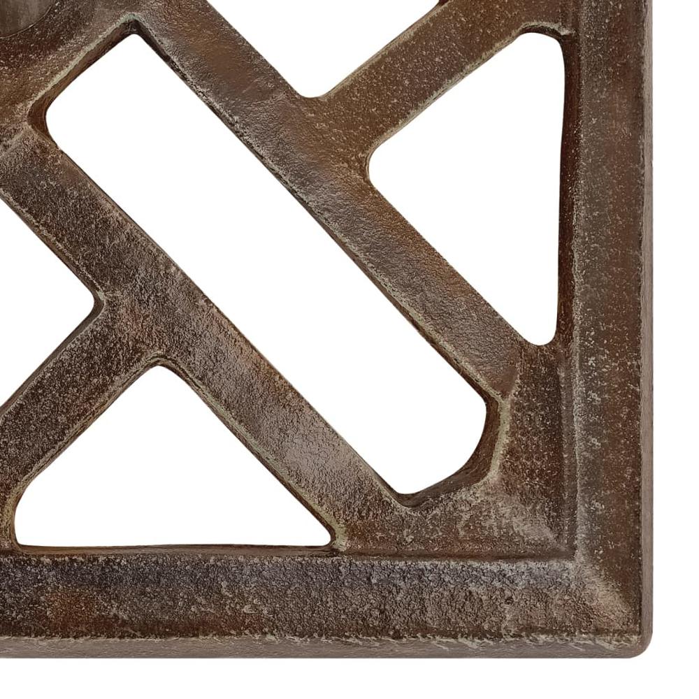vidaXL Umbrella Base Bronze 17.3"x17.3"x12.2" Cast Iron, 317762. Picture 5