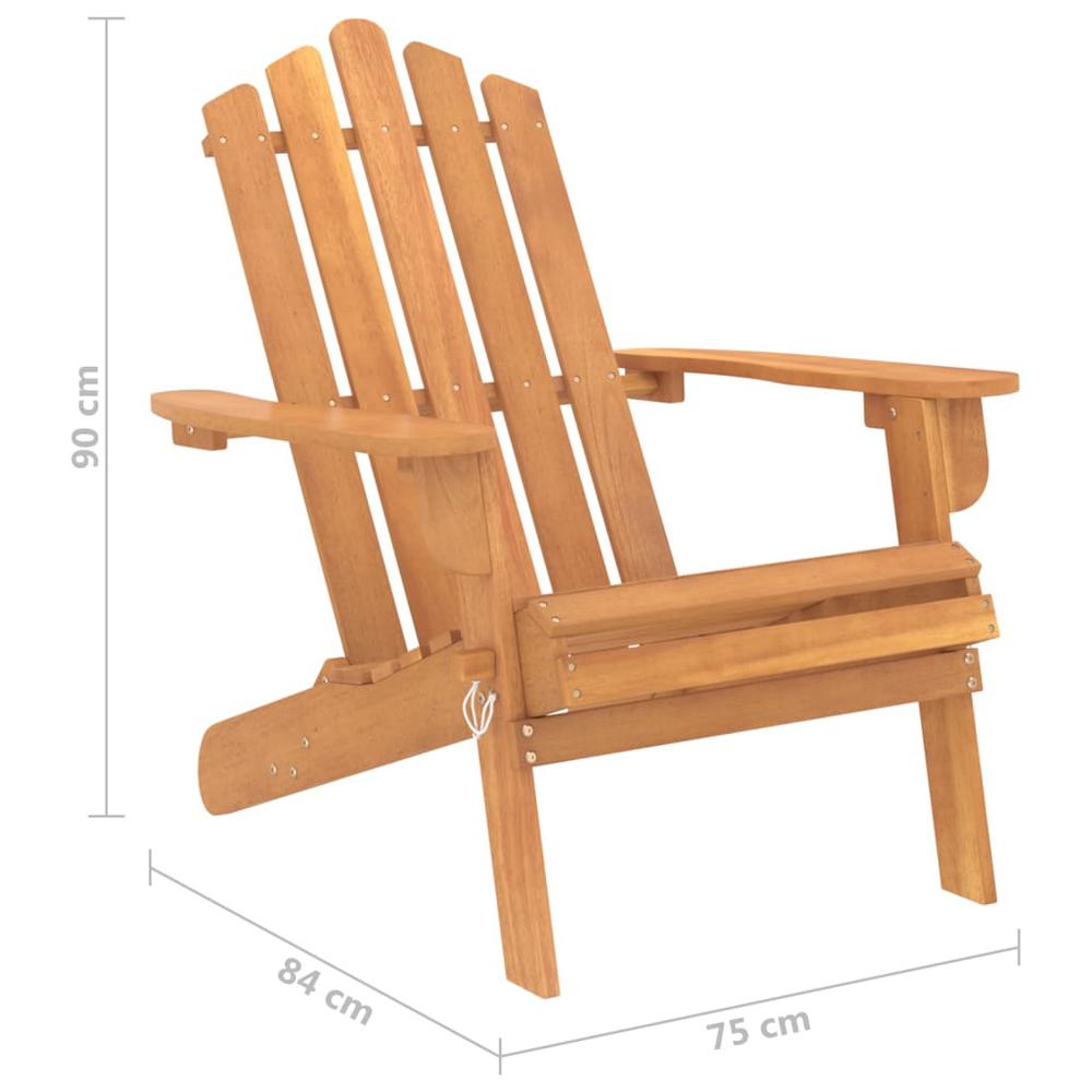 Patio Adirondack Chair Solid Wood Acacia. Picture 7