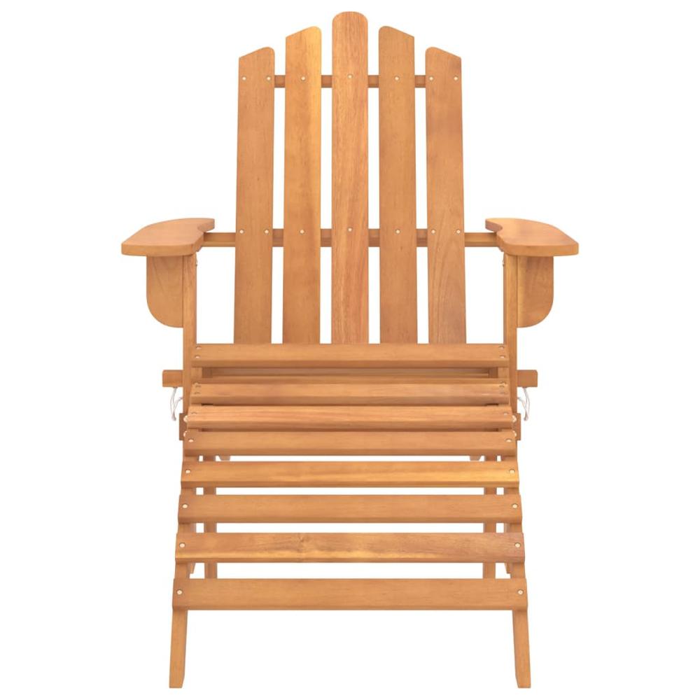 Patio Adirondack Chair with Footrest Solid Wood Acacia. Picture 2