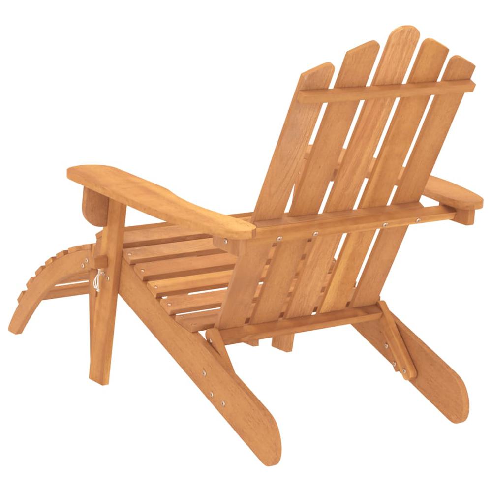Patio Adirondack Chair with Footrest Solid Wood Acacia. Picture 4