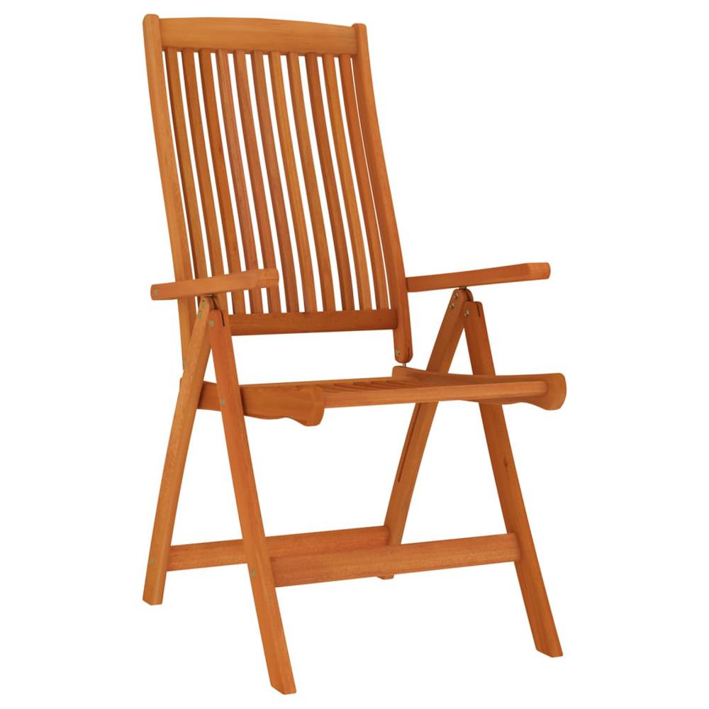 Folding Patio Chairs 4 pcs Solid Wood Eucalyptus. Picture 2