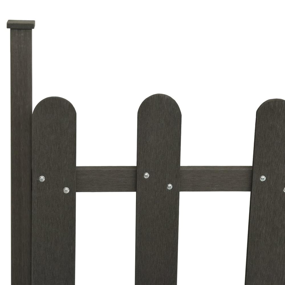 Picket Fence with Posts 3 pcs WPC 241.7"x31.5". Picture 3