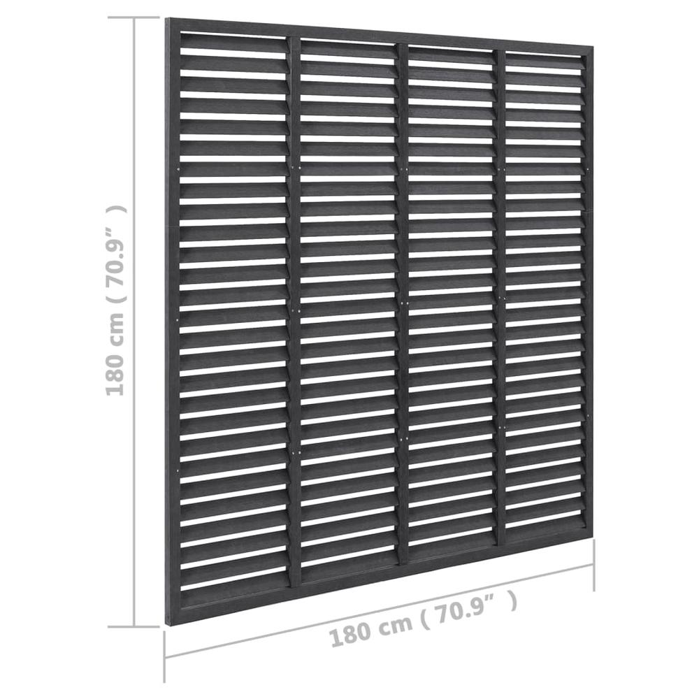 vidaXL Louver Fence WPC 70.9"x70.9" Gray. Picture 5