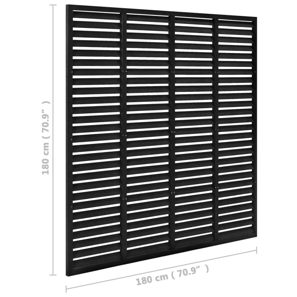 vidaXL Louver Fence WPC 70.9"x70.9" Black. Picture 5