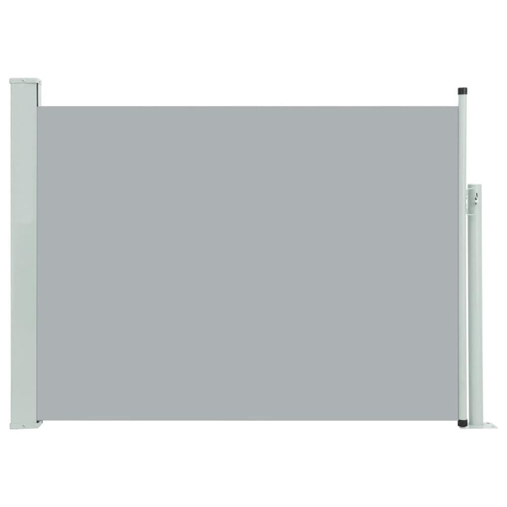Patio Retractable Side Awning 46.1"x196.9" Gray. Picture 1