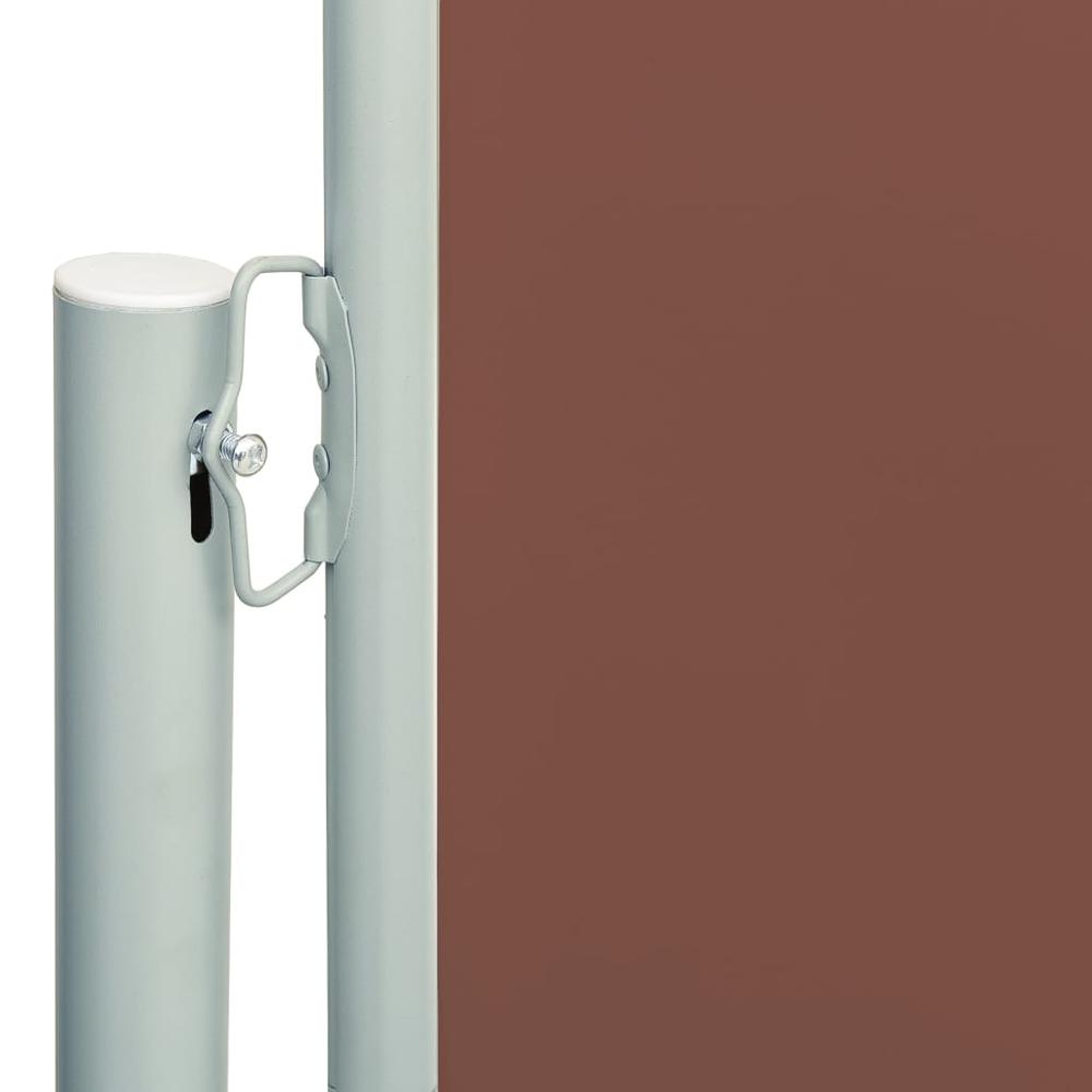 Patio Retractable Side Awning 46.1"x236.2" Brown. Picture 2