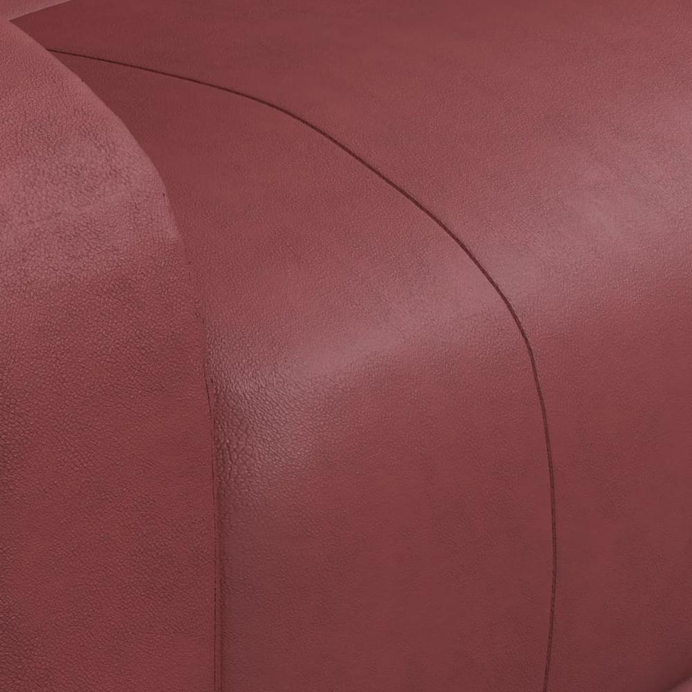 Power Lift Massage Recliner Wine Red Faux Leather. Picture 9