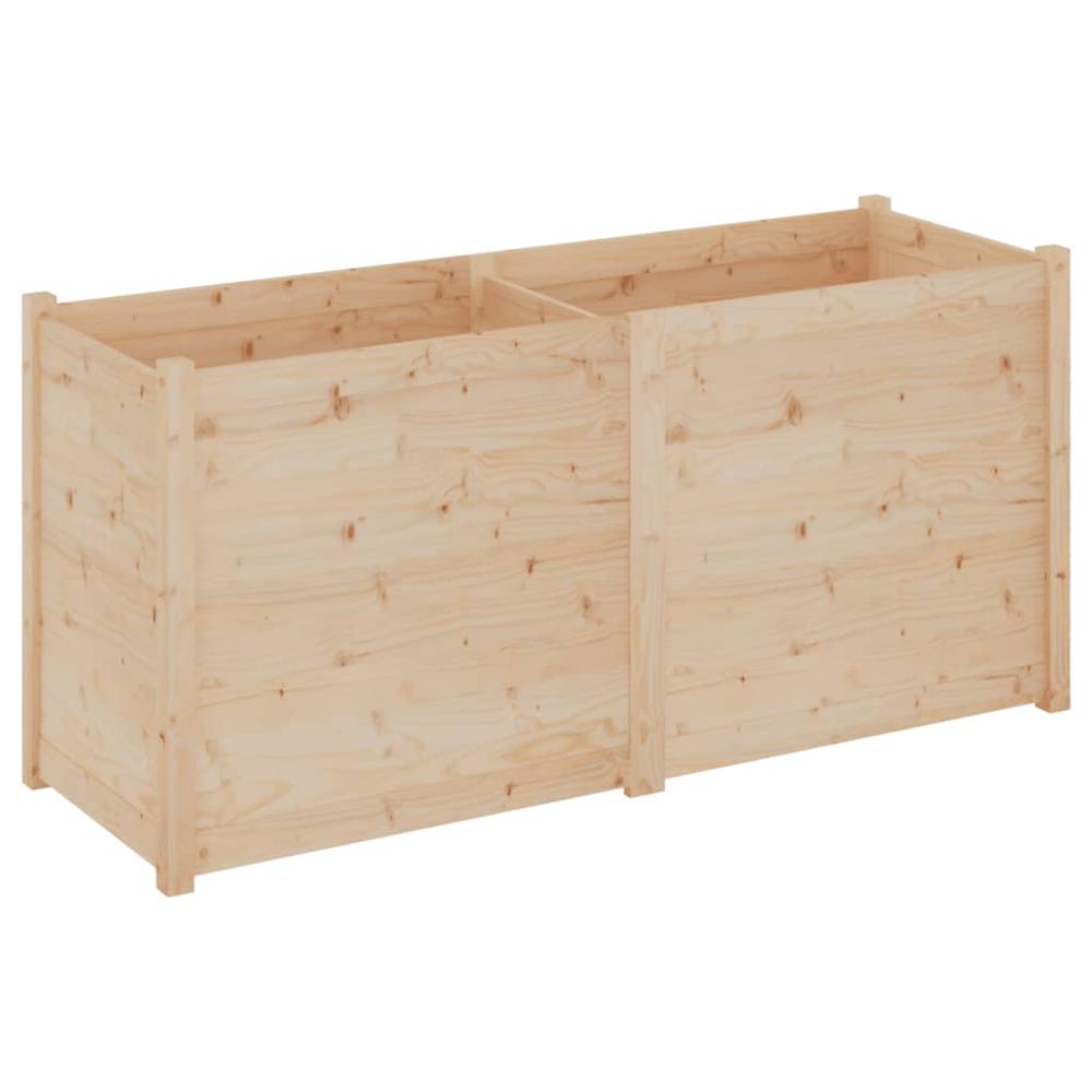 Garden Planter 59.1"x19.7"x27.6" Solid Wood Pine. Picture 1