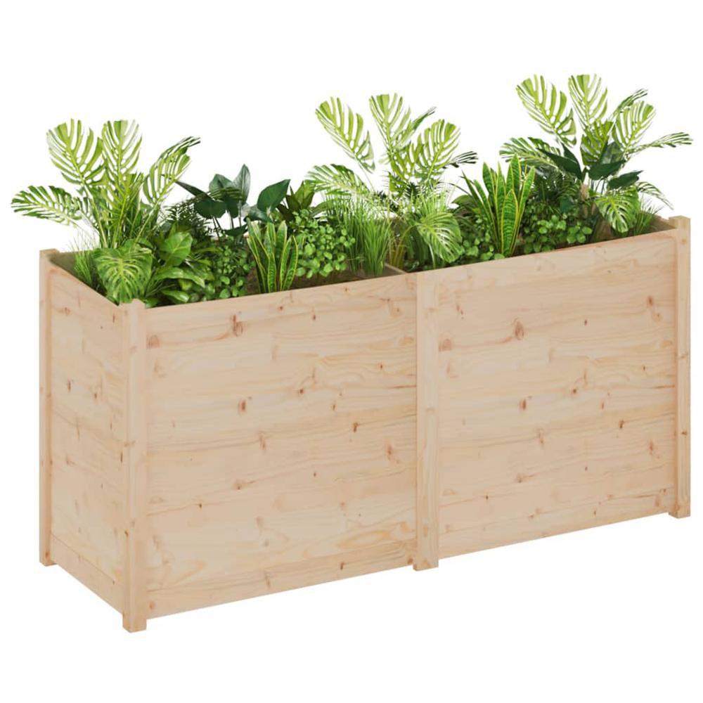 Garden Planter 59.1"x19.7"x27.6" Solid Wood Pine. Picture 5