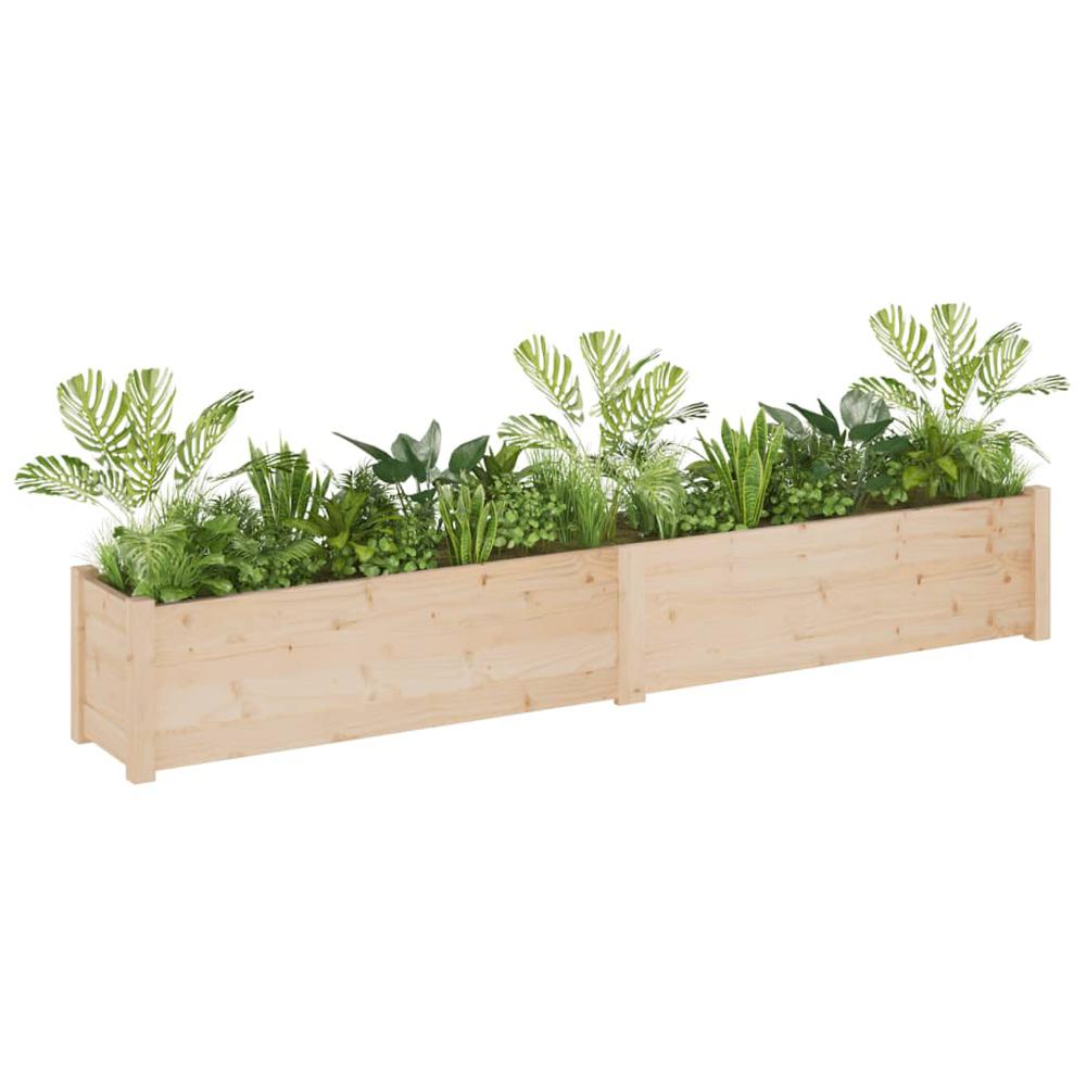 Garden Planter 78.7"x12.2"x12.2" Solid Wood Pine. Picture 2