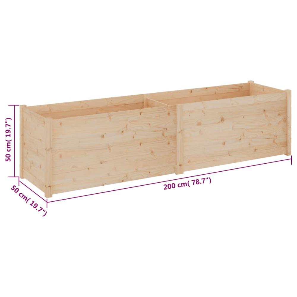 Garden Planter 78.7"x19.7"x19.7" Solid Wood Pine. Picture 7