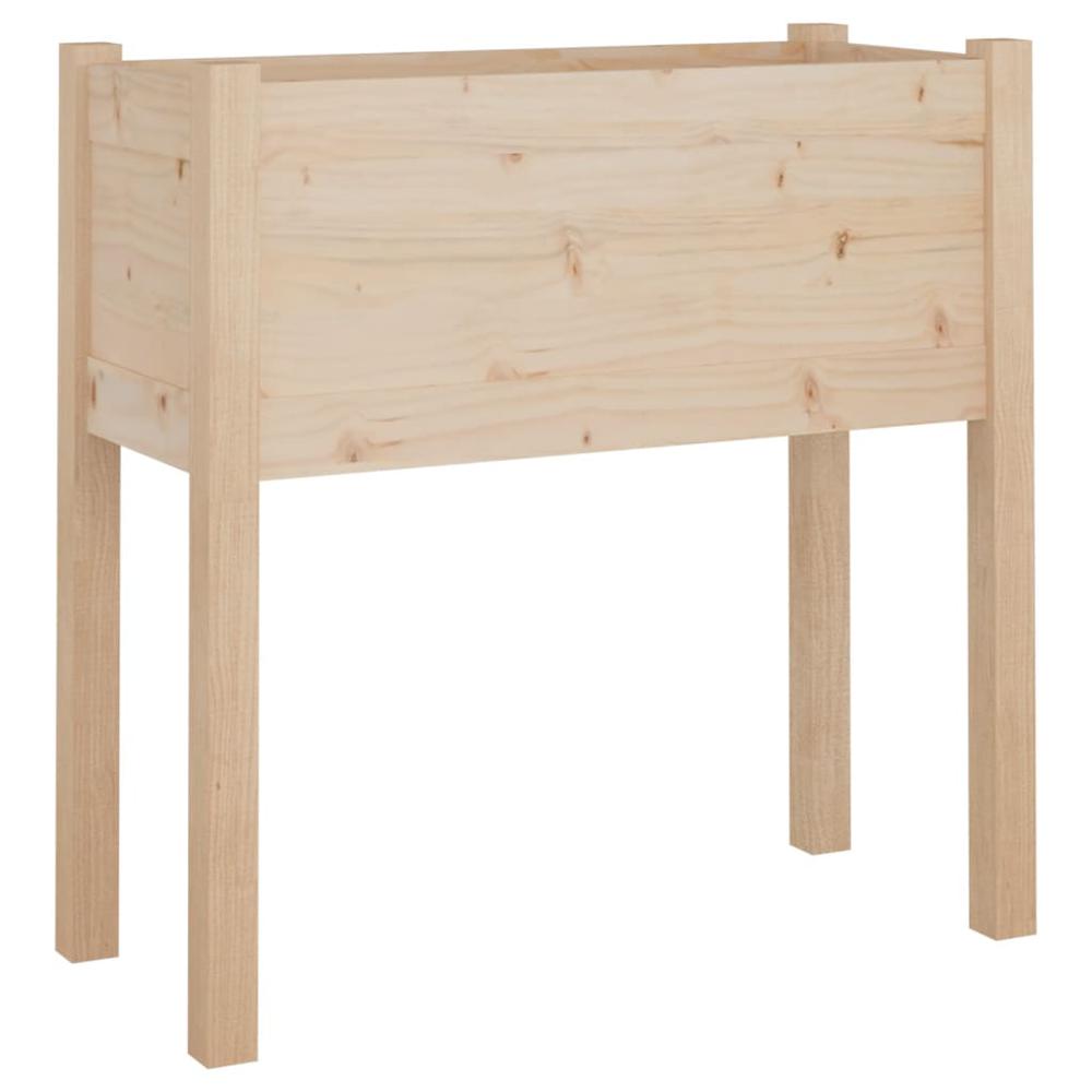 Garden Planter 27.6"x12.2"x27.6" Solid Wood Pine. Picture 1
