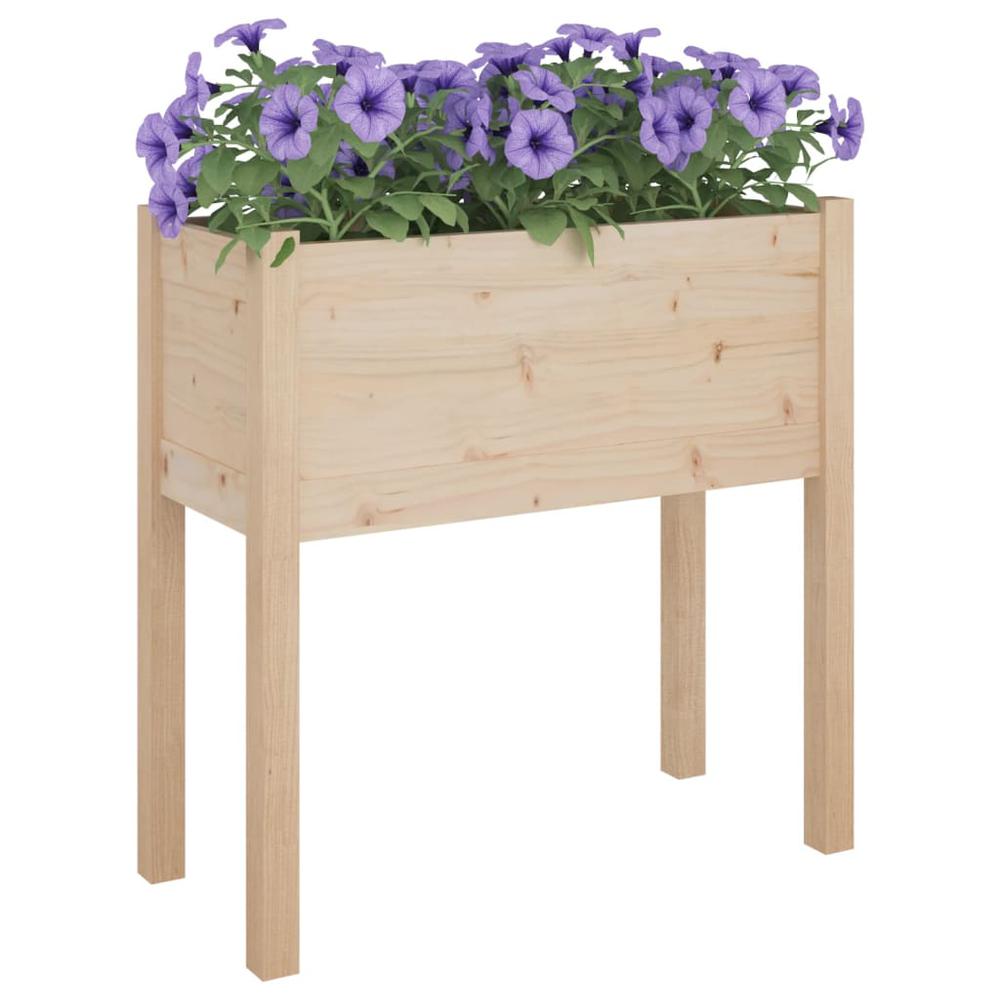 Garden Planter 27.6"x12.2"x27.6" Solid Wood Pine. Picture 6