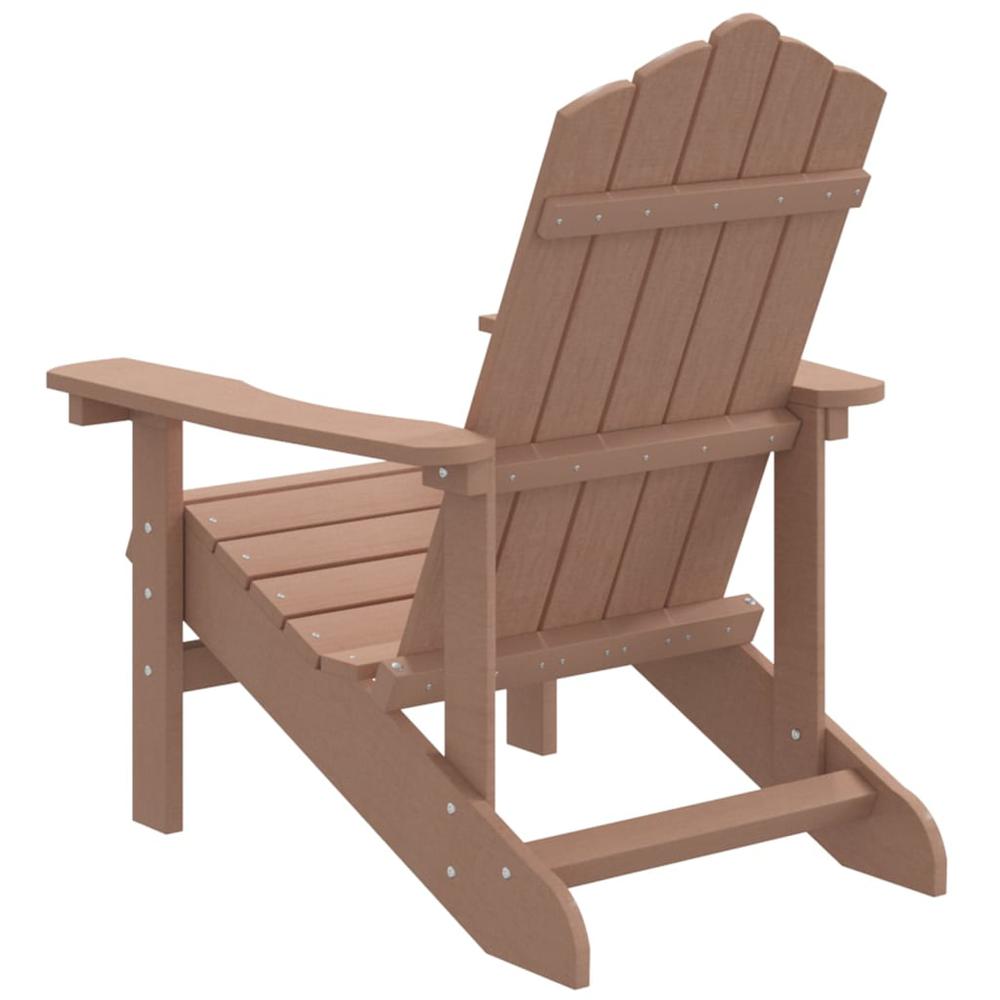 Patio Adirondack Chair HDPE Brown. Picture 4