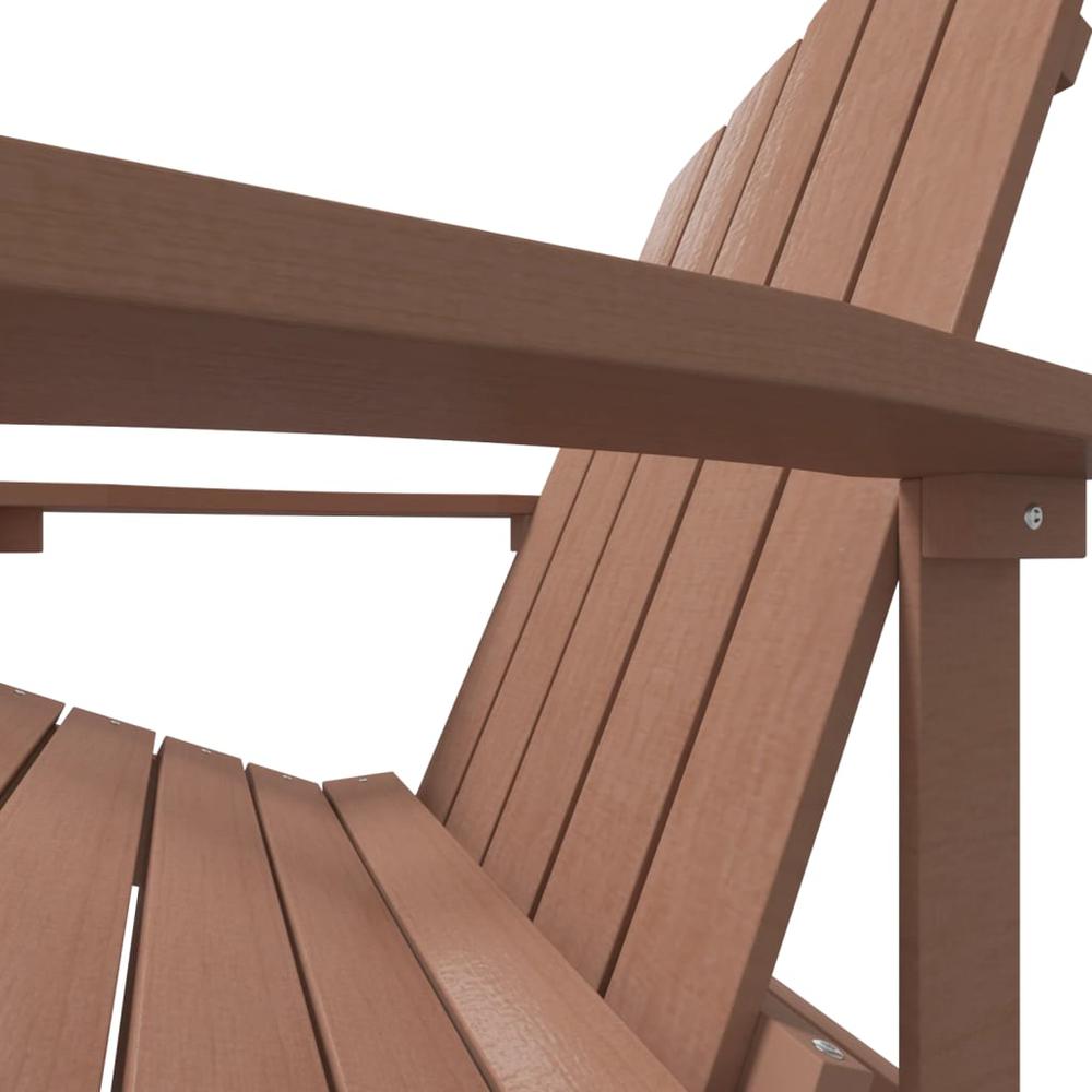 Patio Adirondack Chair HDPE Brown. Picture 5