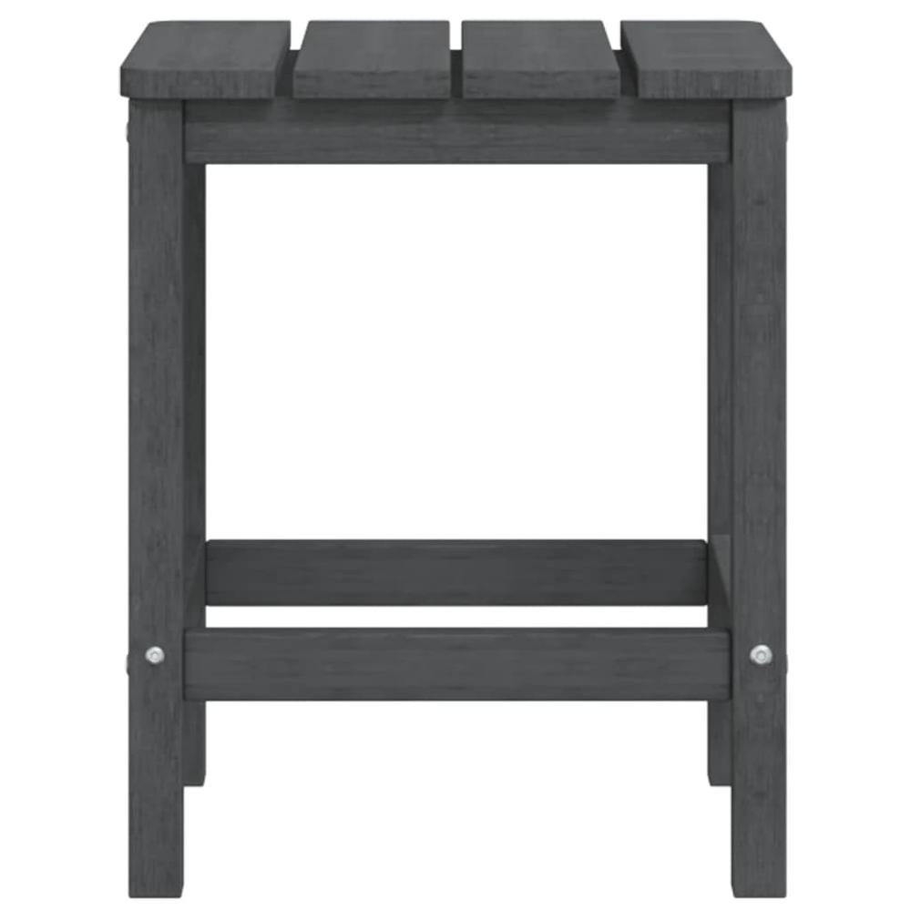Patio Adirondack Table Anthracite 15"x15"x18.1" HDPE. Picture 4