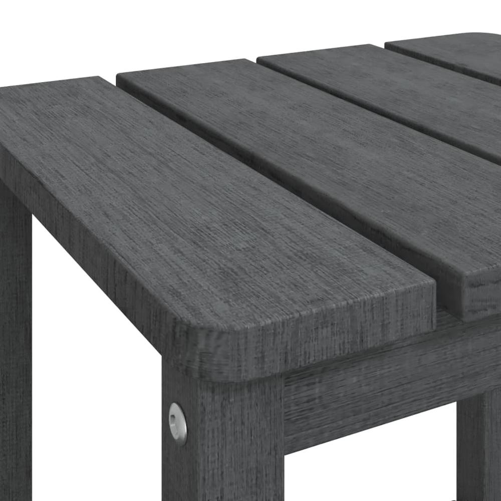 Patio Adirondack Table Anthracite 15"x15"x18.1" HDPE. Picture 5
