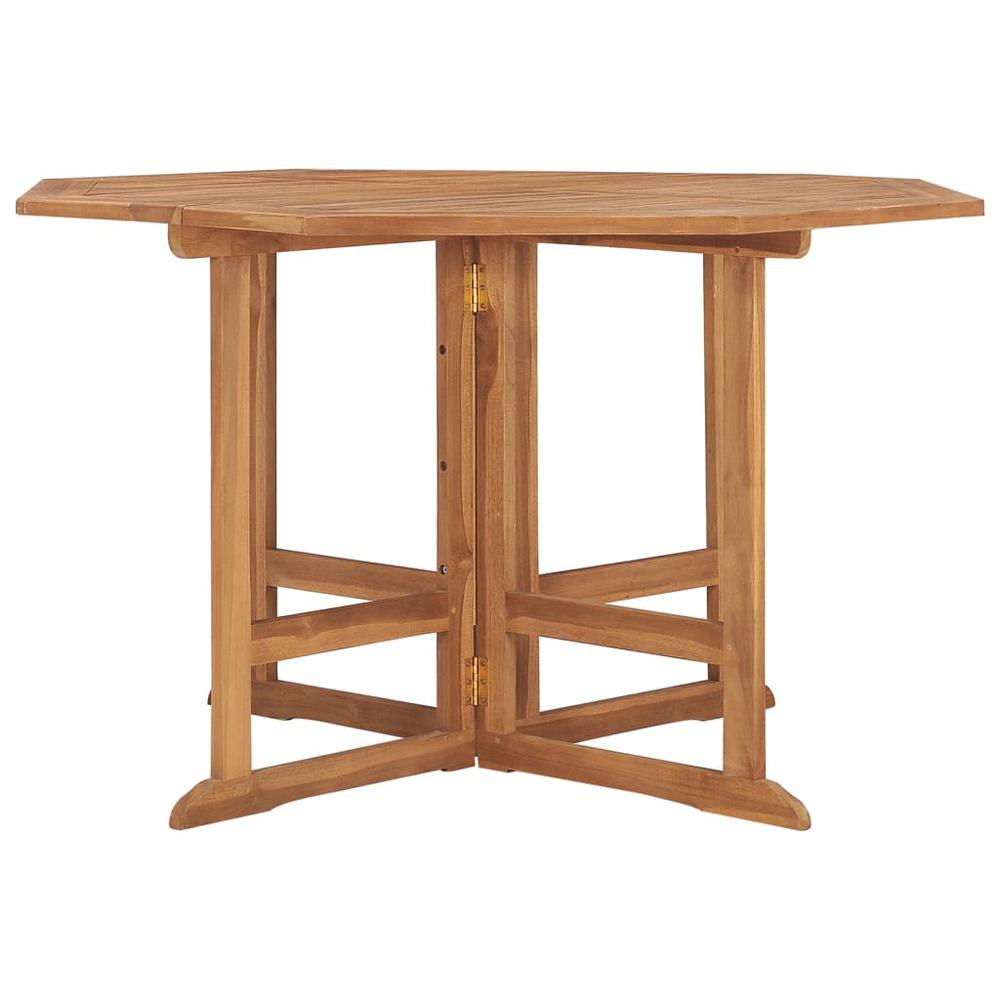 Folding Patio Dining Table 43.3"x43.3"x29.5" Solid Wood Teak. Picture 1