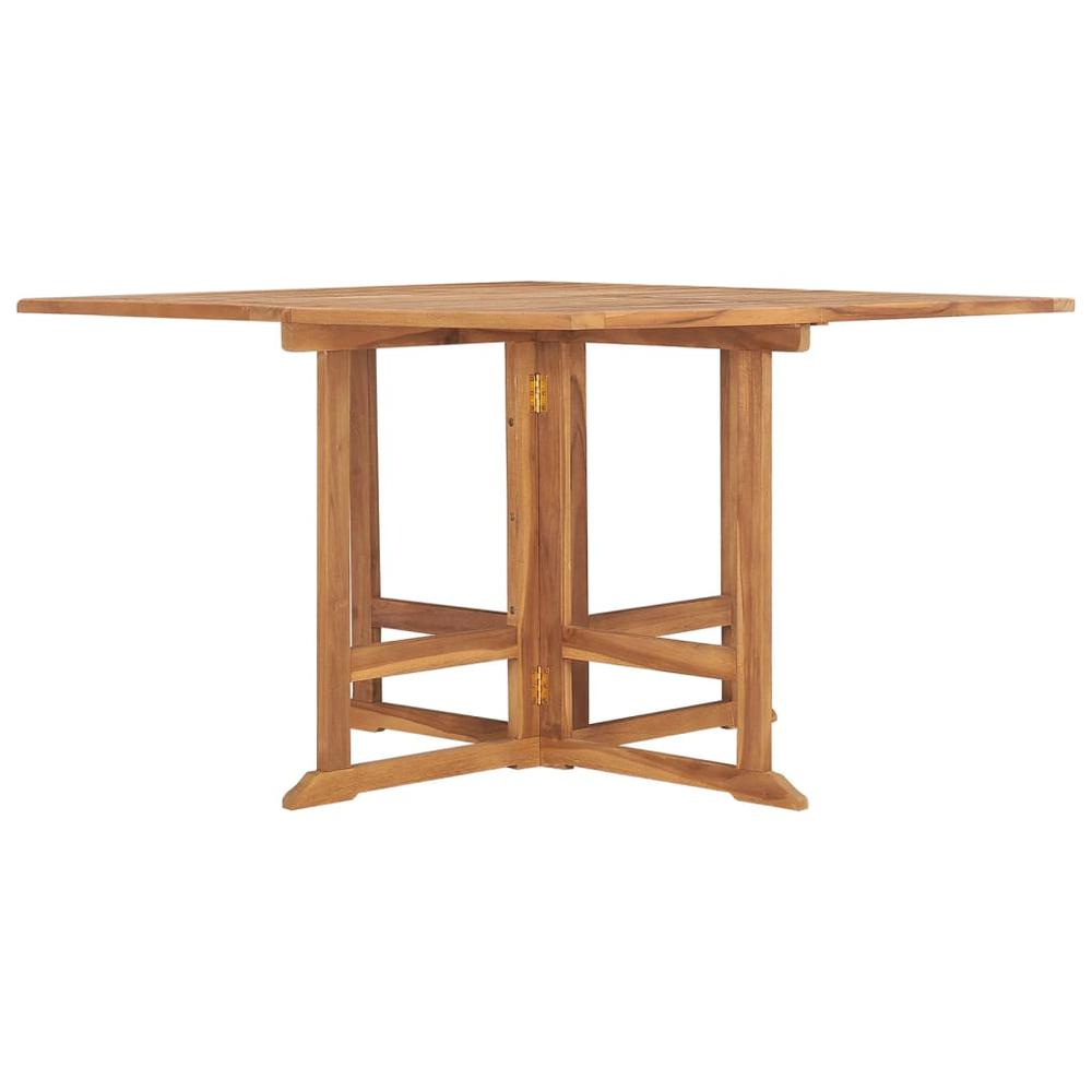 Folding Patio Dining Table 43.3"x43.3"x29.5" Solid Wood Teak. Picture 1