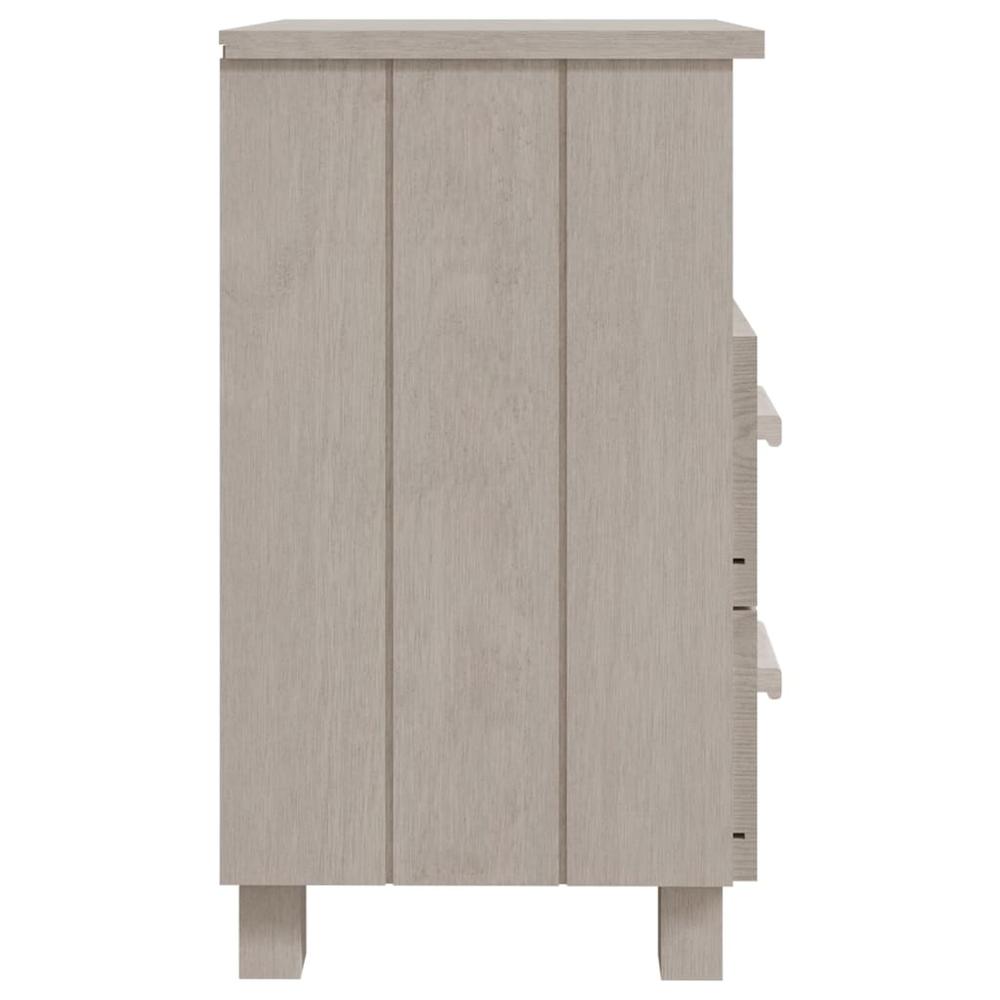 Bedside Cabinet HAMAR White 15.7"x13.8"x24.4" Solid Wood Pine. Picture 3