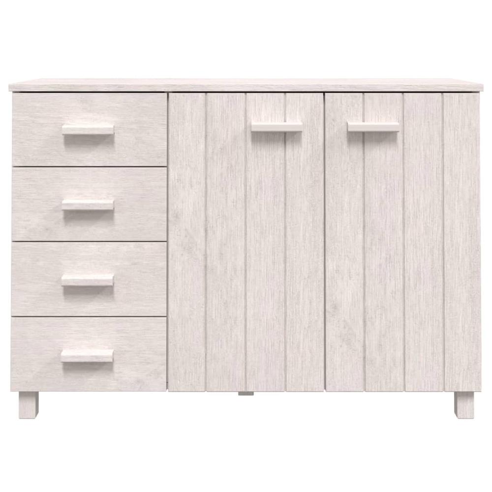 Sideboard HAMAR White 44.5"x15.7"x31.5" Solid Wood Pine. Picture 3