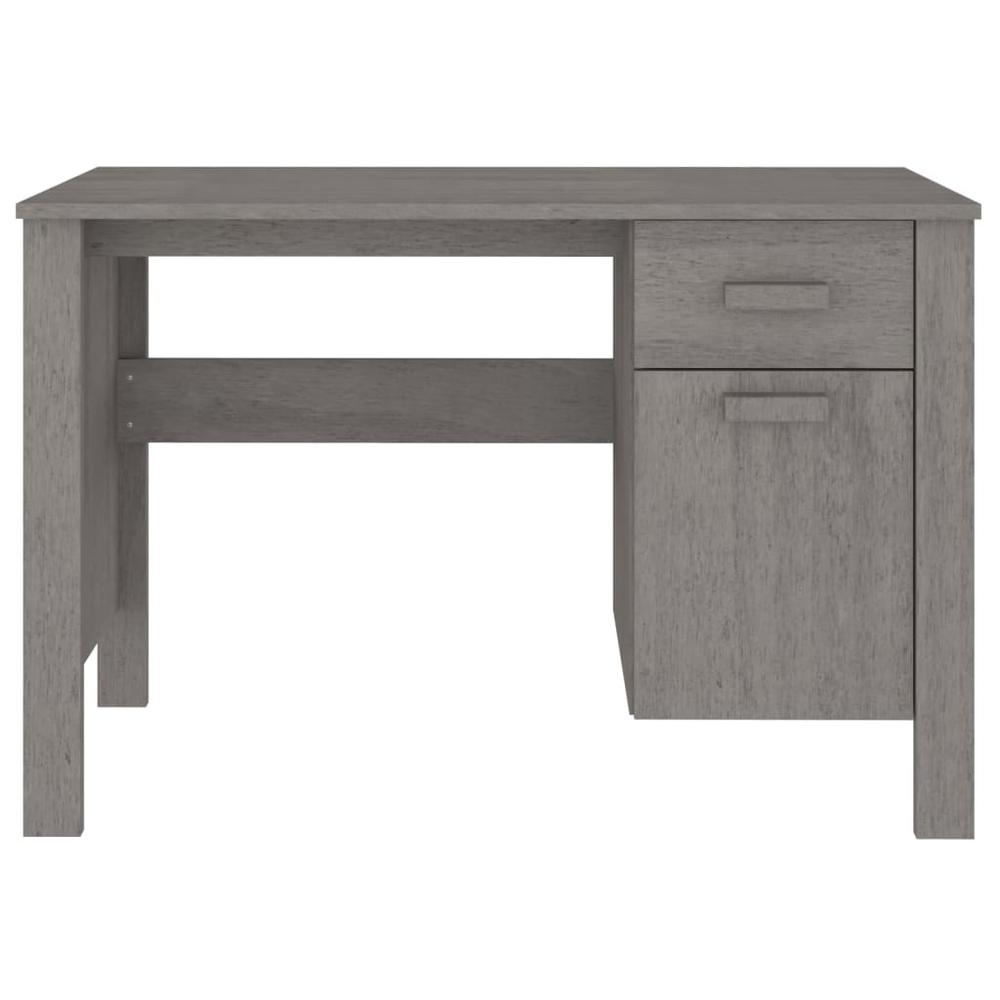 vidaXL Desk Light Gray 44.5"x19.7"x29.5" Solid Wood Pine. Picture 5