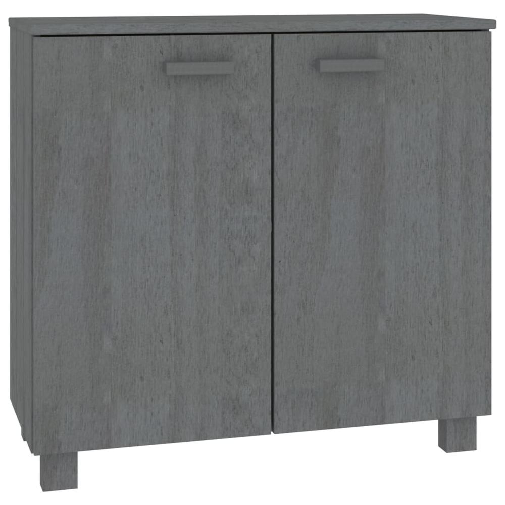 Sideboard HAMAR Dark Gray 33.5"x13.8"x31.5" Solid Wood Pine. Picture 1
