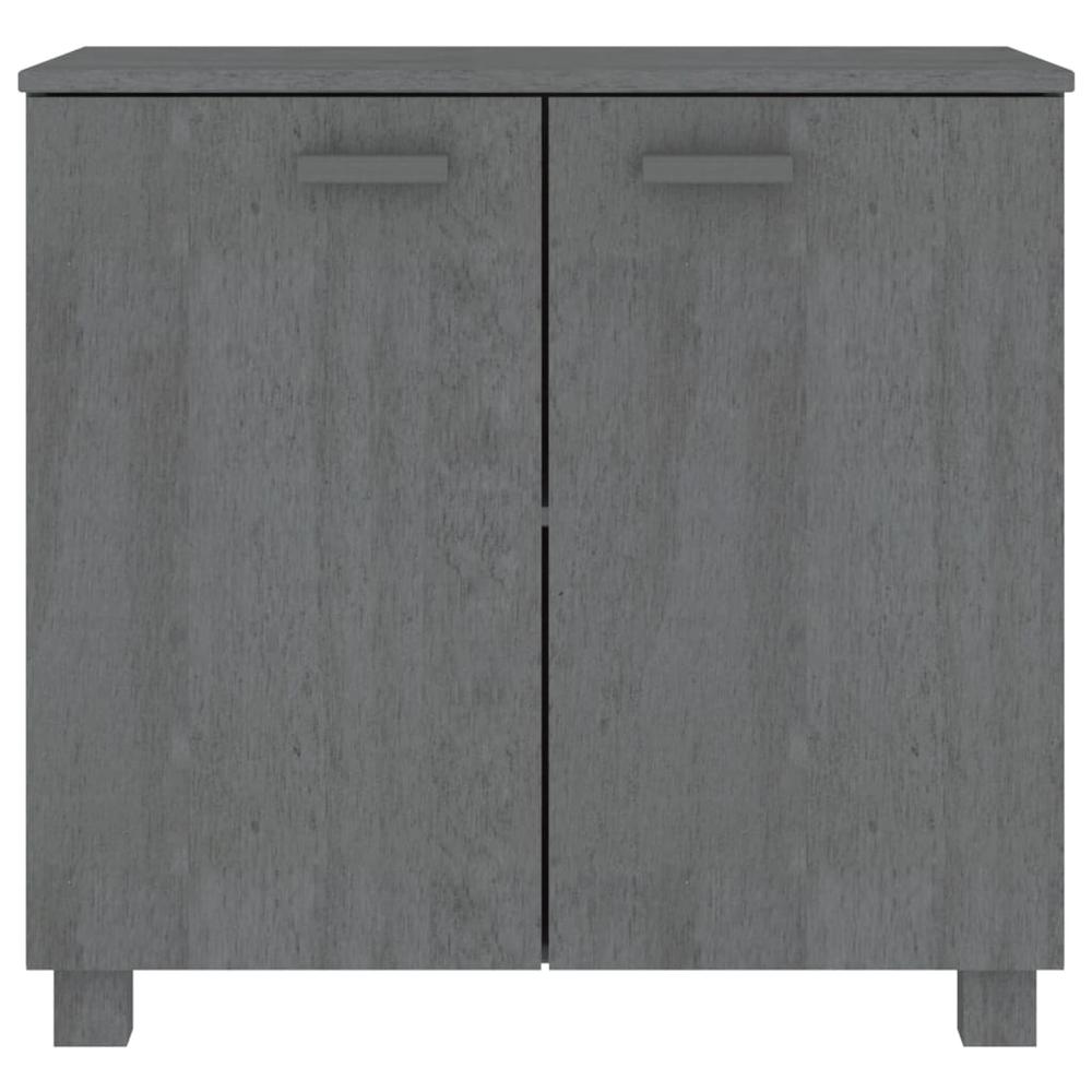 Sideboard HAMAR Dark Gray 33.5"x13.8"x31.5" Solid Wood Pine. Picture 2