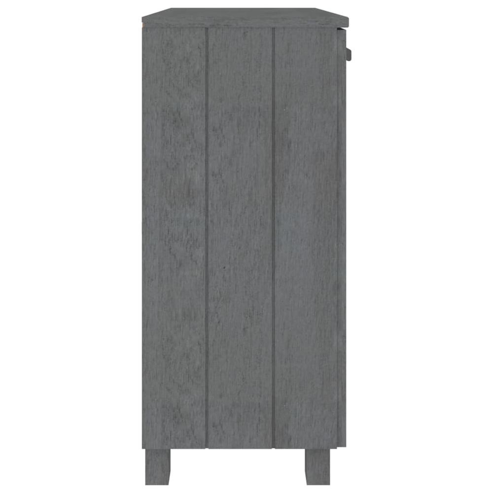 Sideboard HAMAR Dark Gray 33.5"x13.8"x31.5" Solid Wood Pine. Picture 4