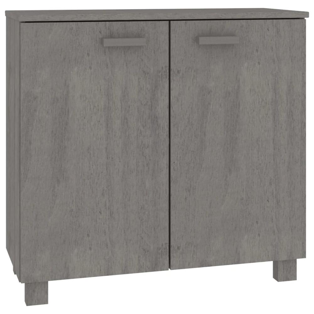 Sideboard HAMAR Light Gray 33.5"x13.8"x31.5" Solid Wood Pine. Picture 1
