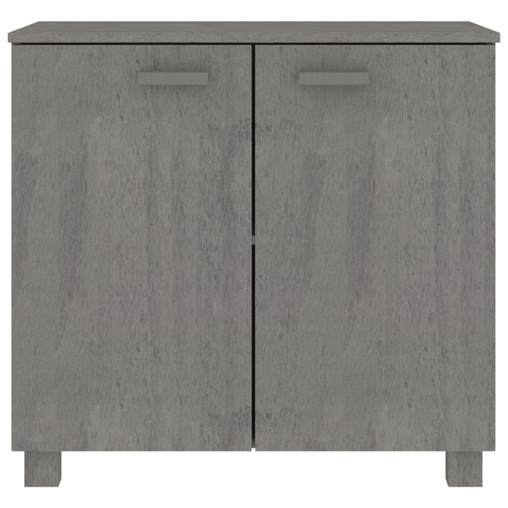 Sideboard HAMAR Light Gray 33.5"x13.8"x31.5" Solid Wood Pine. Picture 2