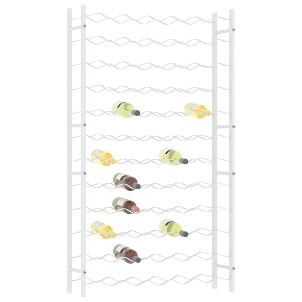 Wine Rack for 72 Bottles White Metal. Picture 2