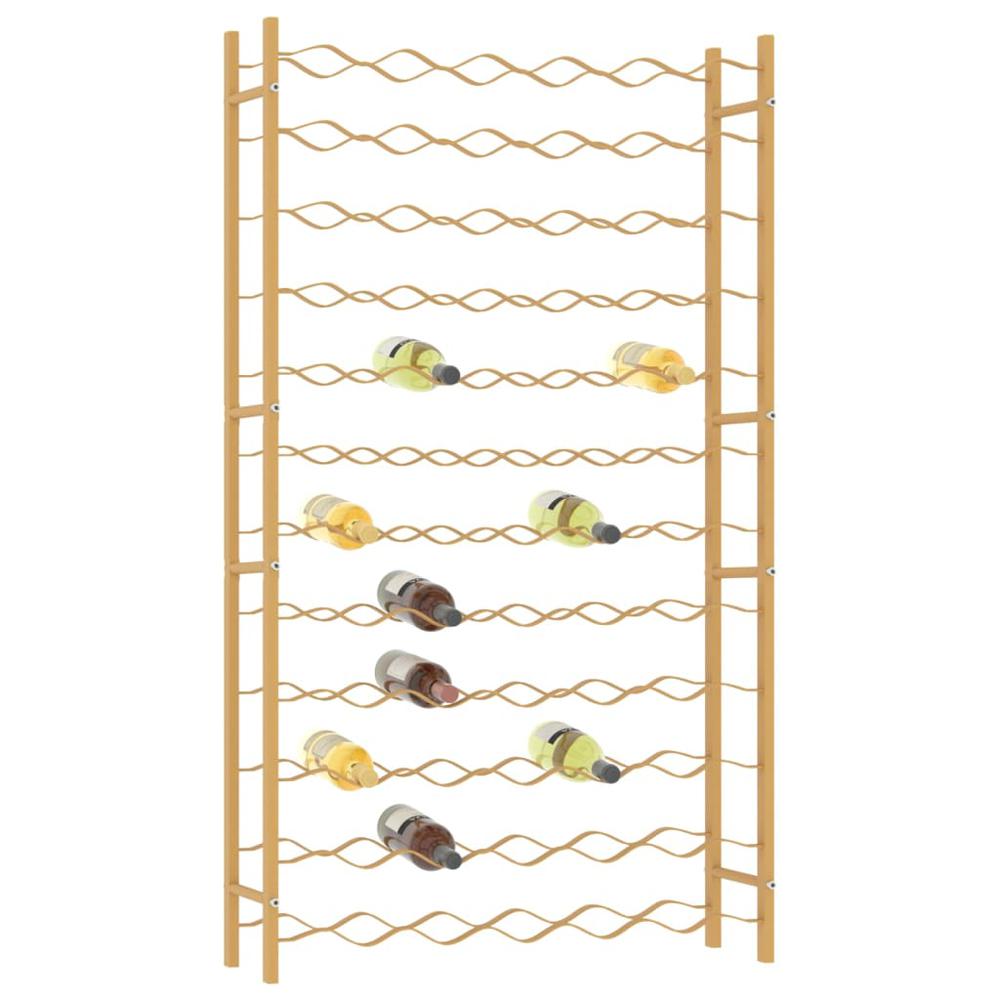 Wine Rack for 72 Bottles Gold Metal. Picture 2