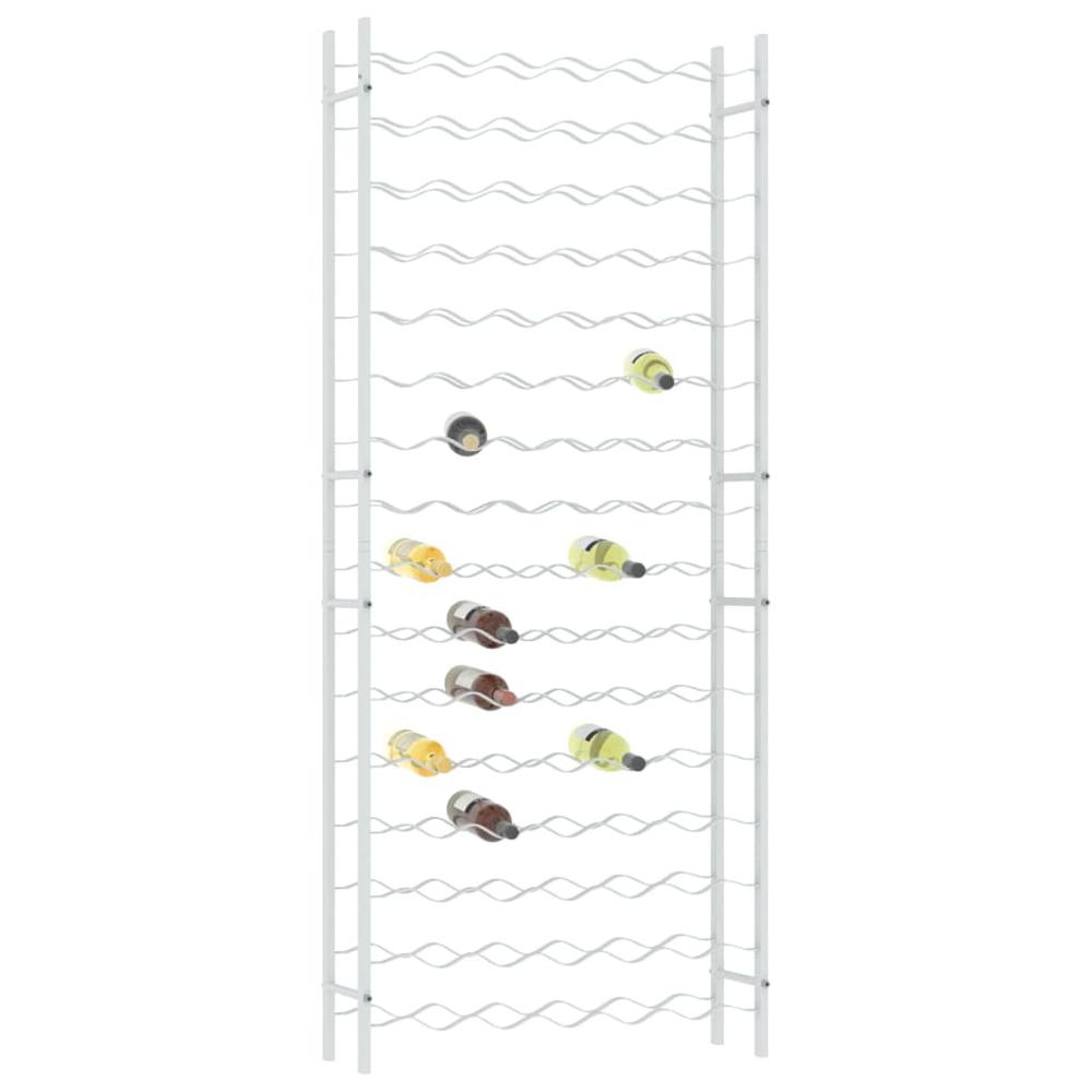 Wine Rack for 96 Bottles White Metal. Picture 2