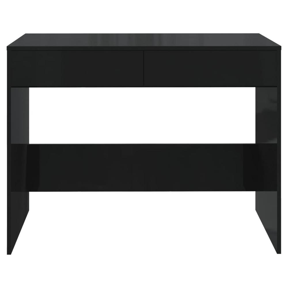 vidaXL Desk Black 39.8"x19.7"x30.1" Engineered Wood. Picture 5