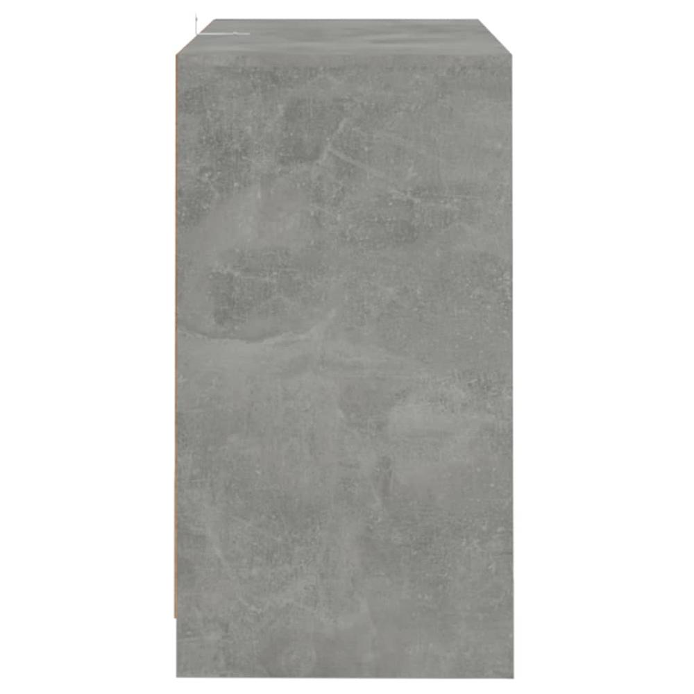 vidaXL Sideboard Concrete Gray 27.6"x16.1"x29.5" Engineered Wood, 809768. Picture 8