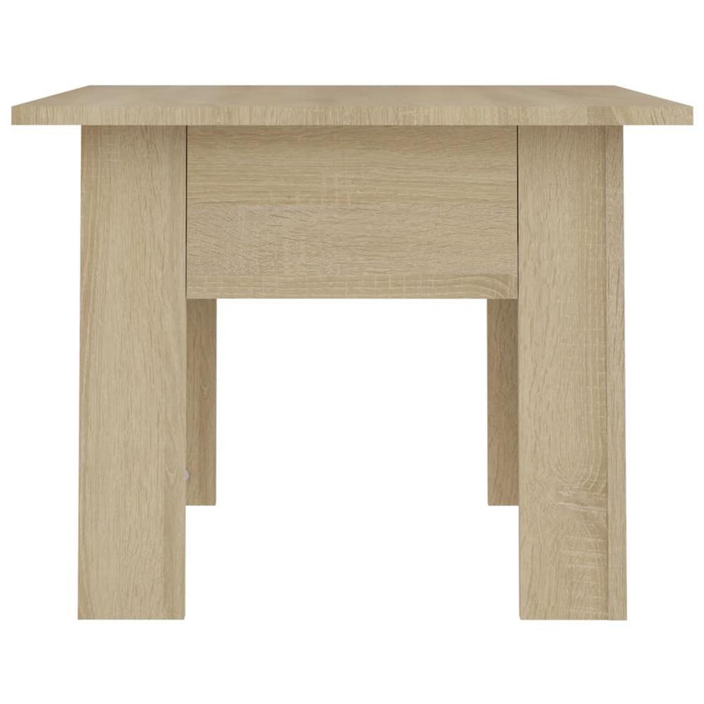 vidaXL Coffee Table Sonoma Oak 21.7"x21.7"x16.5" Engineered Wood. Picture 5