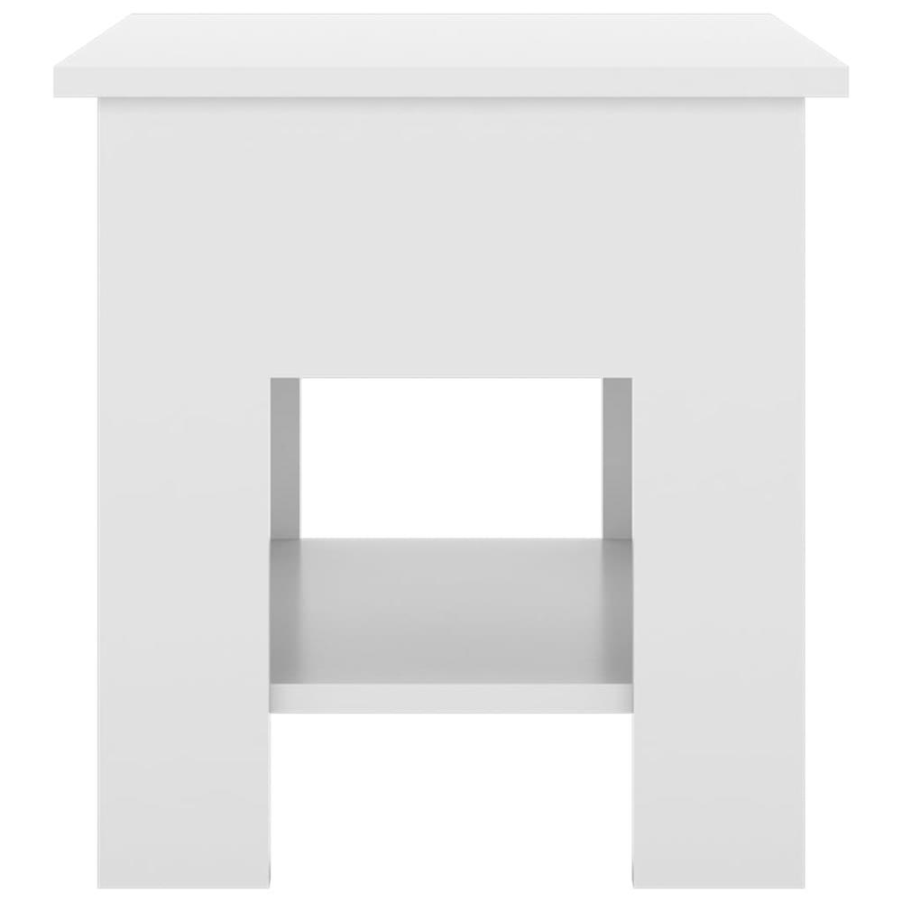 vidaXL Coffee Table High Gloss White 15.7"x15.7"x16.5" Engineered Wood, 810277. Picture 5