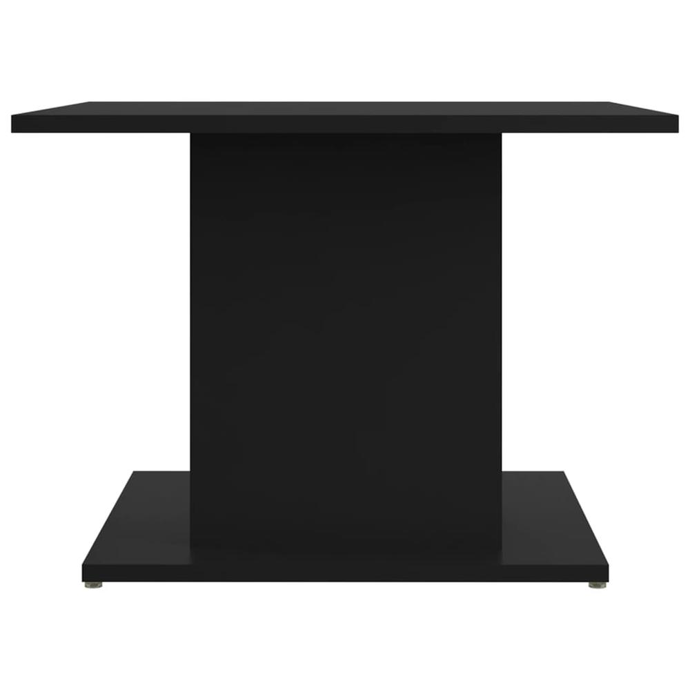 vidaXL Coffee Table Black 21.9"x21.9"x15.7" Engineered Wood. Picture 5
