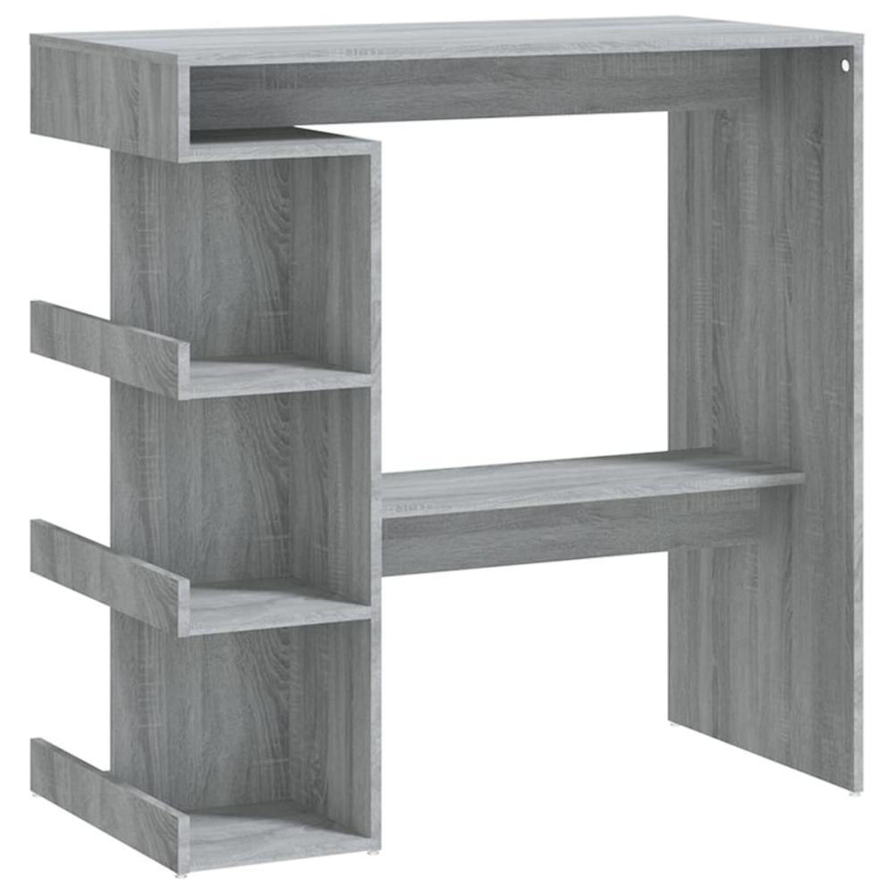 Bar Table with Storage Rack Gray Sonoma 39.4"x19.7"x40". Picture 1