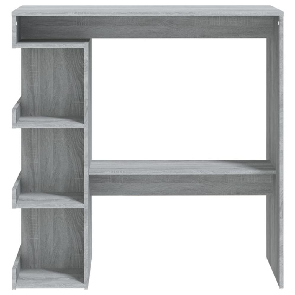 Bar Table with Storage Rack Gray Sonoma 39.4"x19.7"x40". Picture 4